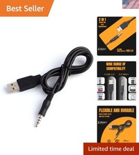 3.5mm Aux to USB Adapter Cable   3ft, Data  Power for Audio Devices