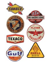 7x ÖL Aufkleber Youngtimer Sticker Oldtimer STP Shell Texaco V8 KULT USA #961