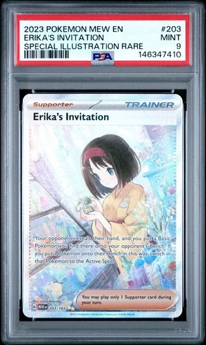 2023 Pokémon Mew EN Erika's Invitation  Special Illustration Rare MT PSA 9 #203