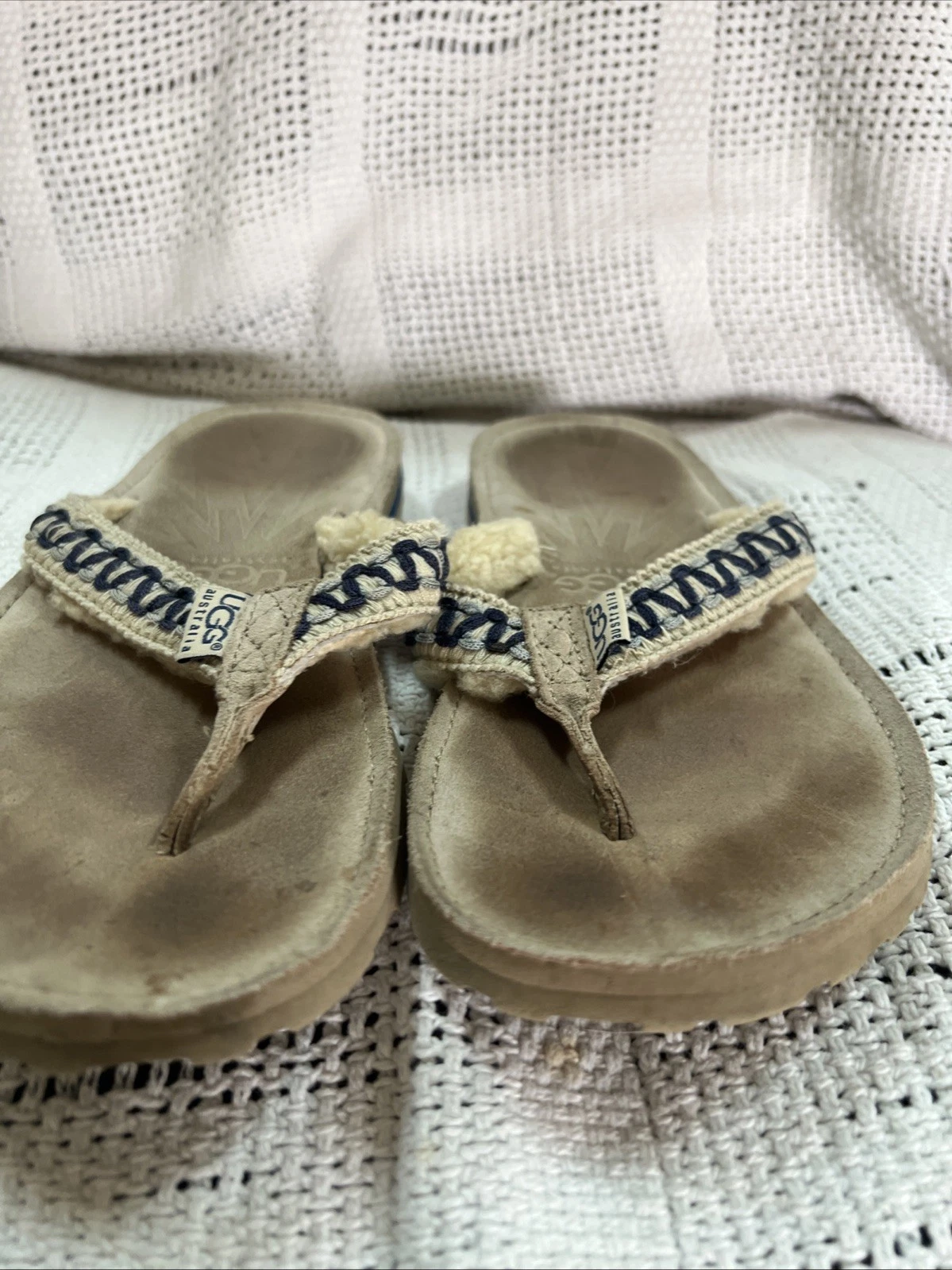 Infradito Uggs beige e blu taglia 8