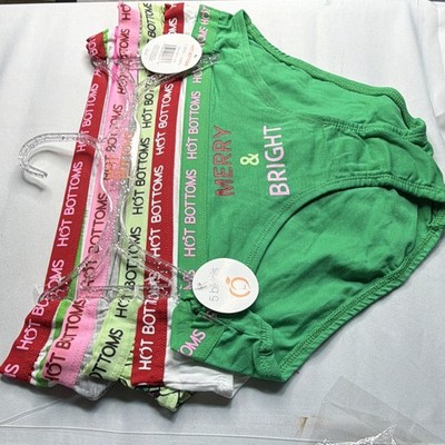 Hot Bottoms Women's Bikini Panties 5 Pack L Multicolor Christmas MPN 13909H5