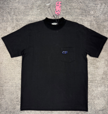 Christian Dior クリスチャンディオール　ケニーシャーフ　Tシャツ Dior And Kenny Scharf Black Purple CD Logo Pocket Short Sleeve T