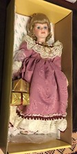 💕Sale-Seymour Mann Connoisseur’97 Doll 19”Victorian Holiday Mauve Taffeta Dress