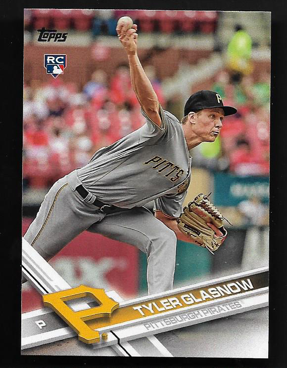 2017 Topps Baseball # 349 TYLER GLASNOW RC Rookie Card Pittsburgh