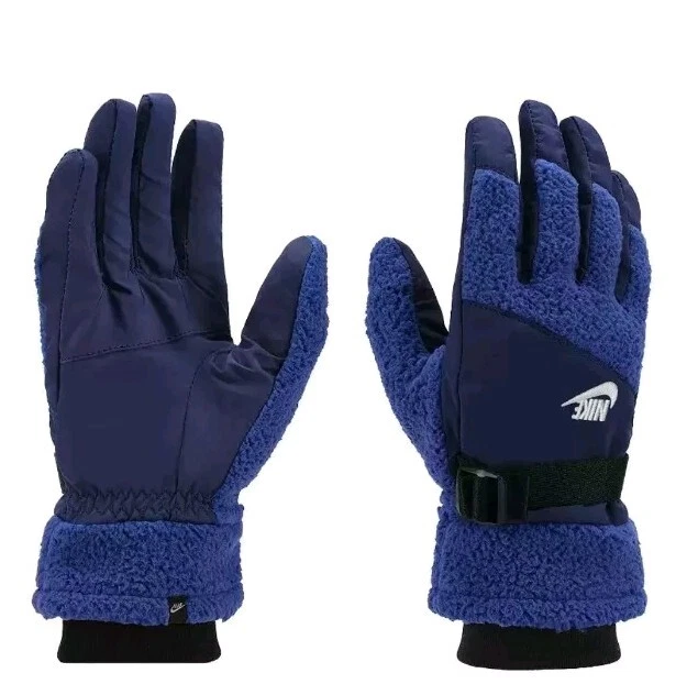 Men's Nike Air Sportswear Sherpa Fleece Gloves blue Size M