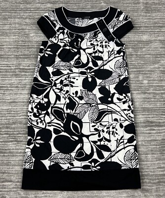 bcbg black and white short dress Wrap Mini Dress Black & Washed Floral Chilli / 8