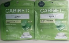 Cabinet All Day Allergy Relief Cetirizine 10mg 40 Capsule Refill 4/2026 Lot Of 2