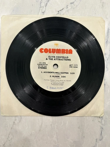 Elvis Costello Accidents Will Happen/Alison EP 33 Columbia (1979) DJ Promo Orig