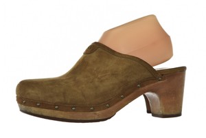 UGG-Australia-Womens-Shoes-Size-9-40-Brown-Distressed-Clogs-Leather-Heels