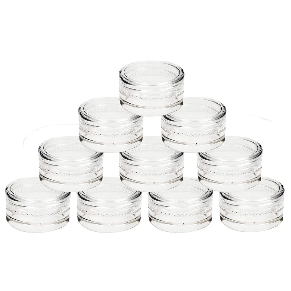 2g-10g Empty Clear Round Plastic Cosmetic Container Sample Makeup Pot Jar Travel - image 2 of 4