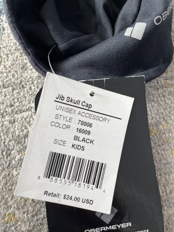 Nueva gorra calavera Obermeyer gris para esquí para niños o niñas Foto 4 de 4