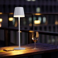 Solarleuchte Tischlampe AußEnleuchte Weiß Led Gartenleuchte Akku IP44 H 41 Cm
