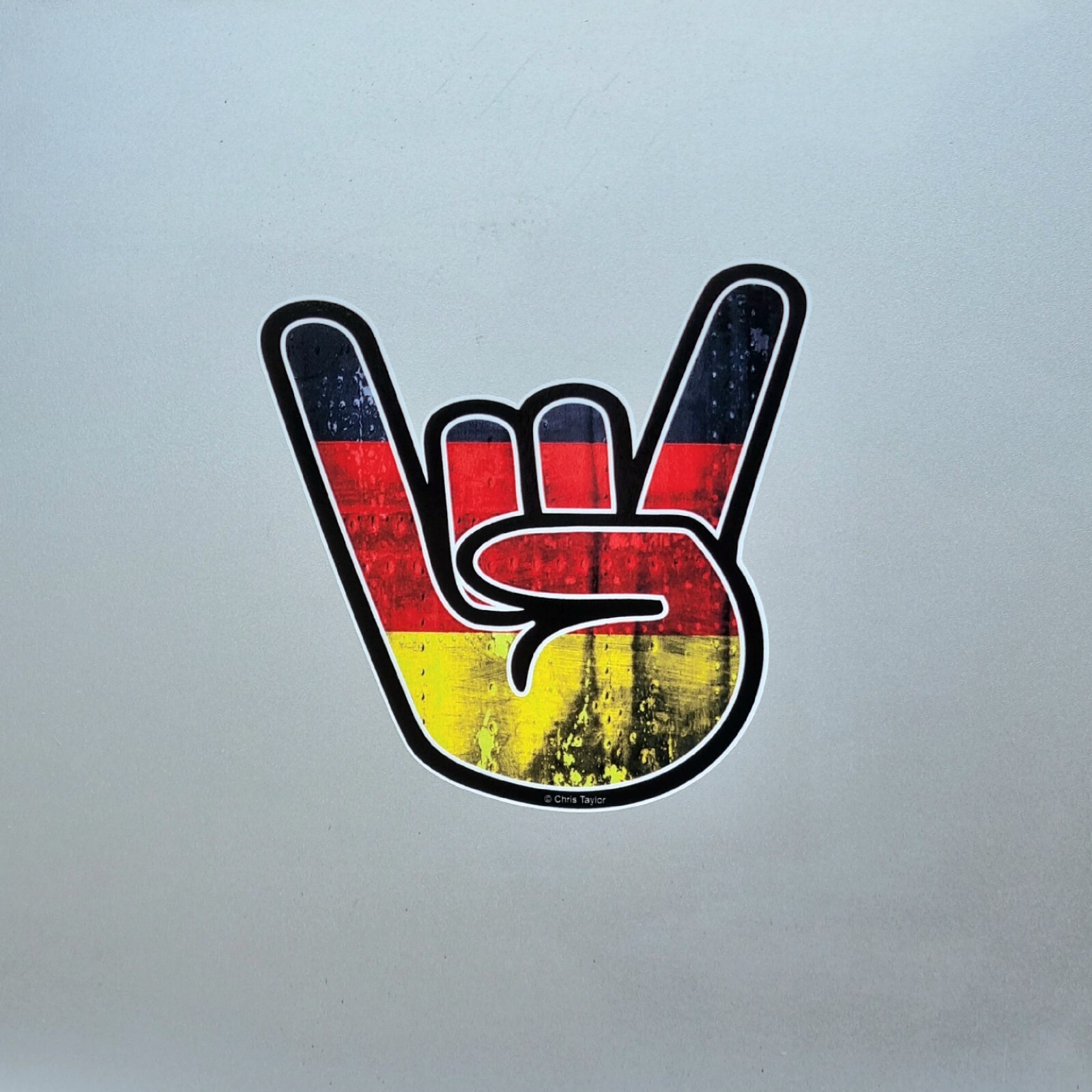 German Rocks Poster Germany German Flag Rock On Hand Vinyl Sticker Decal For Car Helmet ...