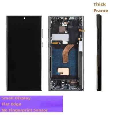 META MOBILE Für Samsung Galaxy S22 Ultra Display Full TFT mit Rahmen Ersatzteil Grau