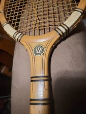 Antique Vintage Wood N J Magnan Super Driver Tennis Racket