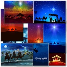 Doodlecards Pack of 10 Christmas Cards Religious Nativity