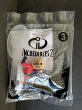 DISNEY PIXAR THE INCREDIBLES  DASH   2018 3 MCDONALD'S HAPPY MEAL TOY SEALED