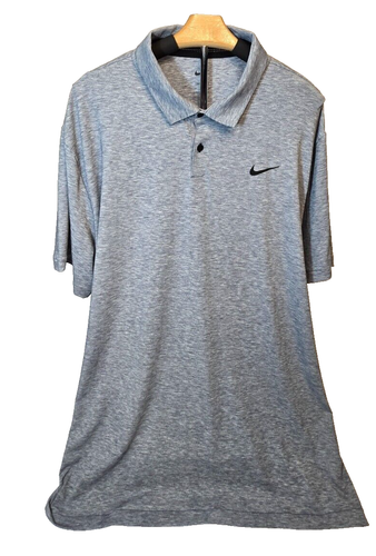 Camisa Polo Nike Para Hombre 2XL Golf Dri Fit Ropa Activa Gris Logo Delantero y Trasero - Imagen 2 de 8