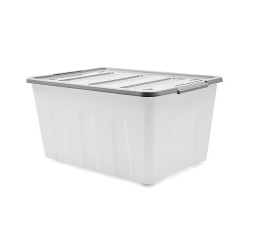Large Storage Box Stackable Lid Organiser Heavy duty Plastic Tubs Containers Box - Picture 39 of 54