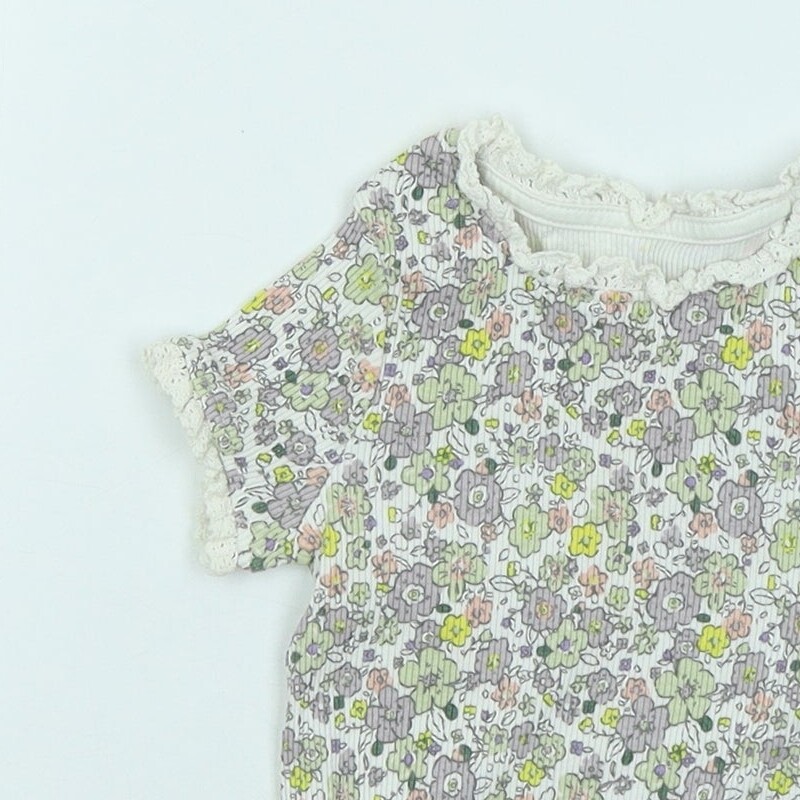 George Girls Floral Cotton blend T-Shirt Size 2-3 Years image 8
