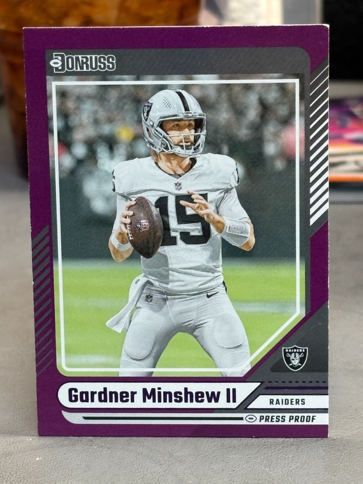 2024 Panini Donruss - #227 - Gardner Minshew II - Purple Press Proof