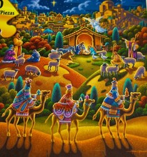 Dowdle Puzzle Christmas NATIVITY by ERICK DOWDLE 100 Pieces 16" x 20" - USA Made