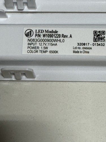 Módulo de luz LED para refrigerador KitchenAid WHIRLPOOL OEM W10901220 - Imagen 5 de 6