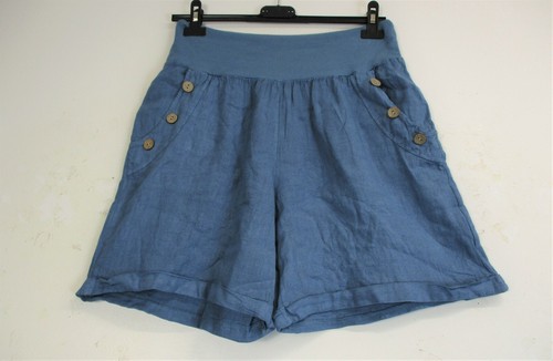 LagenLook Ladies 100% Linen Shorts/Hot pants 10 Colours One Size:Regular - Picture 5 of 77