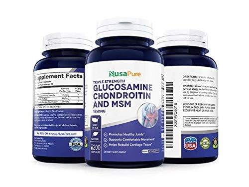 NusaPure Glucosamine Chondroitin MSM 1850mg 200 caps - Picture 4 of 5