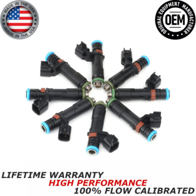 x8 OEM SIEMENS FUEL INJECTORS FOR 2005 2006 Lincoln Mark LT 5.4L V8 #5C3E-DC, DB