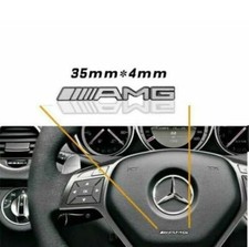 4x AMG Logo Emblem Aufkleber Lenkrad Lautsprecherboxen Konsole Für Mercedes Benz