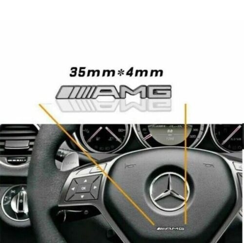 4x AMG Logo Für Mercedes Benz Emblem Aufkleber Lenkrad Lautsprecherboxen Konsole - Picture 4 of 4