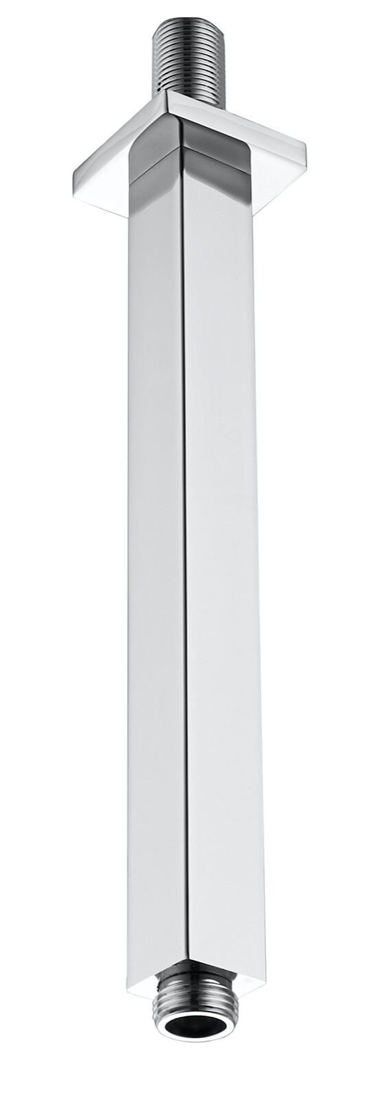 Keenware KSA-010 Square Overhead 250mm Brass Shower Head Ceiling Outlet Arm; Chr