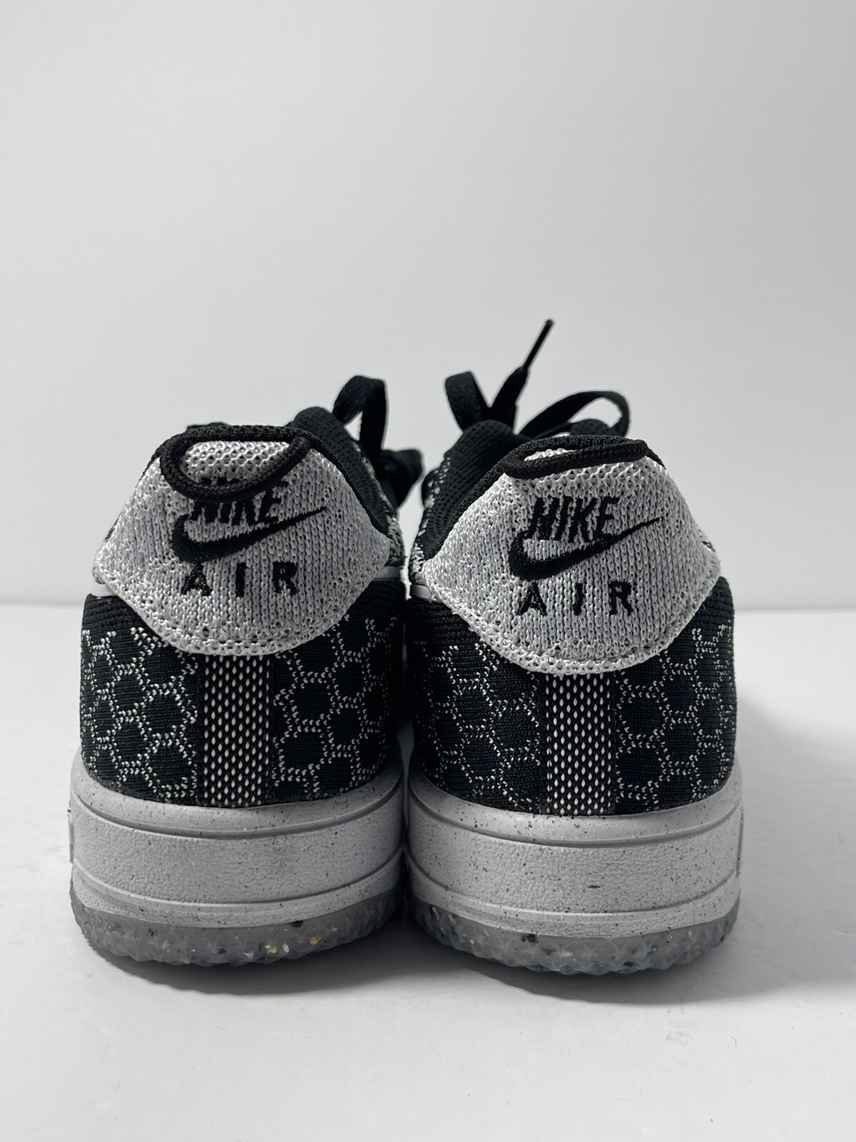 Nike Air Force 1 Crater Flyknit Next Nature 'Black White' Men's Shoes Size 9 US