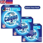 Calgon 4-in-1 Washing Machine Cleaner and Water Softener 15 to 75 Tablets UK