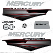Fits Mercury 60hp BigFoot FourStroke Decals - 2013+ (Red)