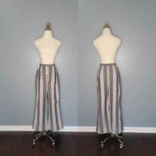 70s Dark and Light Gray Striped Pants