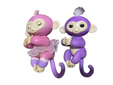 FINGERLINGS BABY MONKEY TIFFANY WITH PINK TUTU FIGURE Purple White Hair Work