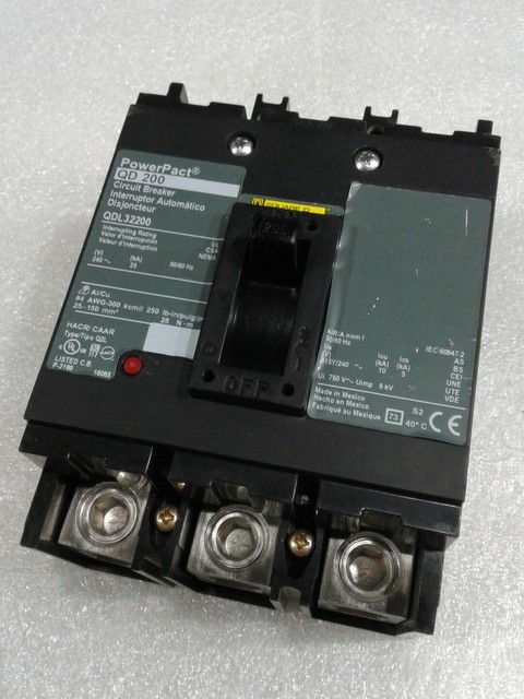 Square D Qdl32200 200 Amp 3 Pole Circuit Breaker 240 Vac Qd Qd200 Qdl For Sale Online Ebay