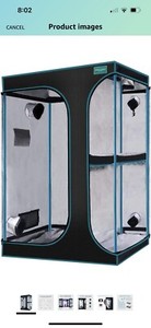 OPULENT SYSTEMS 2-in-1 Grow Tent 48”x36”x72” Mylar Reflective Water-Resister 