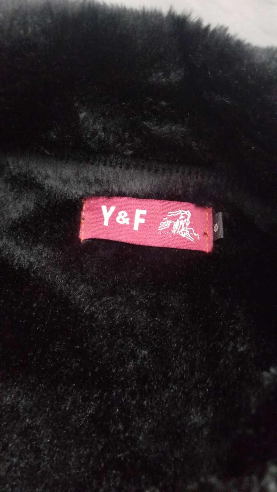 Small Black Polyester Fur Jacket With Embroidered… - image 5