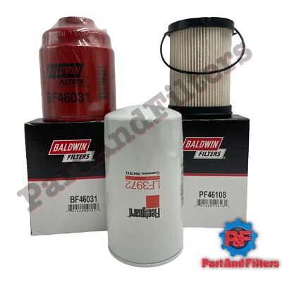 2013-2018 RAM 2500 3500 4500 6.7L Cummins Filter Kit Oil, Water Sep, Fuel 