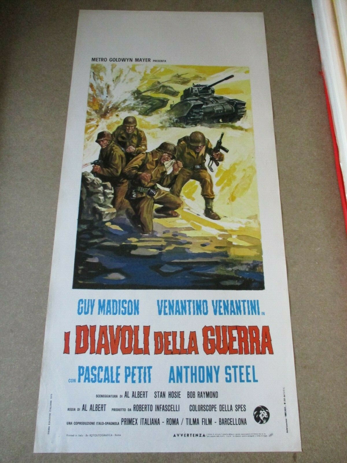 Locandina originale film I diavoli della guerra (1969) - Regia di Bitto Albertini
