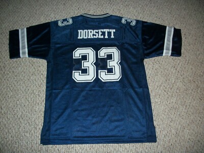 TONY DORSETT Unsigned Custom Dallas Sewn New Football Jersey Size S-3XL TG Bl/Bl
