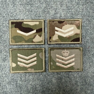 British Army Style MTP Multicam Rank Patch Hook & Loop Back Lcpl, Cpl ...