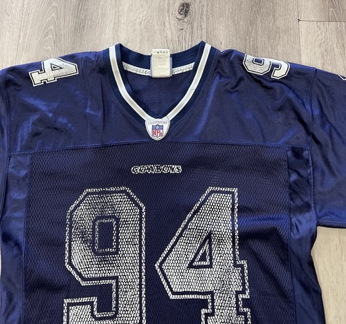 Demarcus Ware Jersey Medium Dallas Cowboys Football Blue NFL Reebok Distressed - Picture 5 of 7