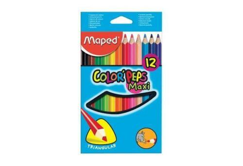 [Ref:834010-5] MAPED Lot de 5 étuis de 12 crayons de couleur COLOR'PEPS Maxi, - Photo 1/1