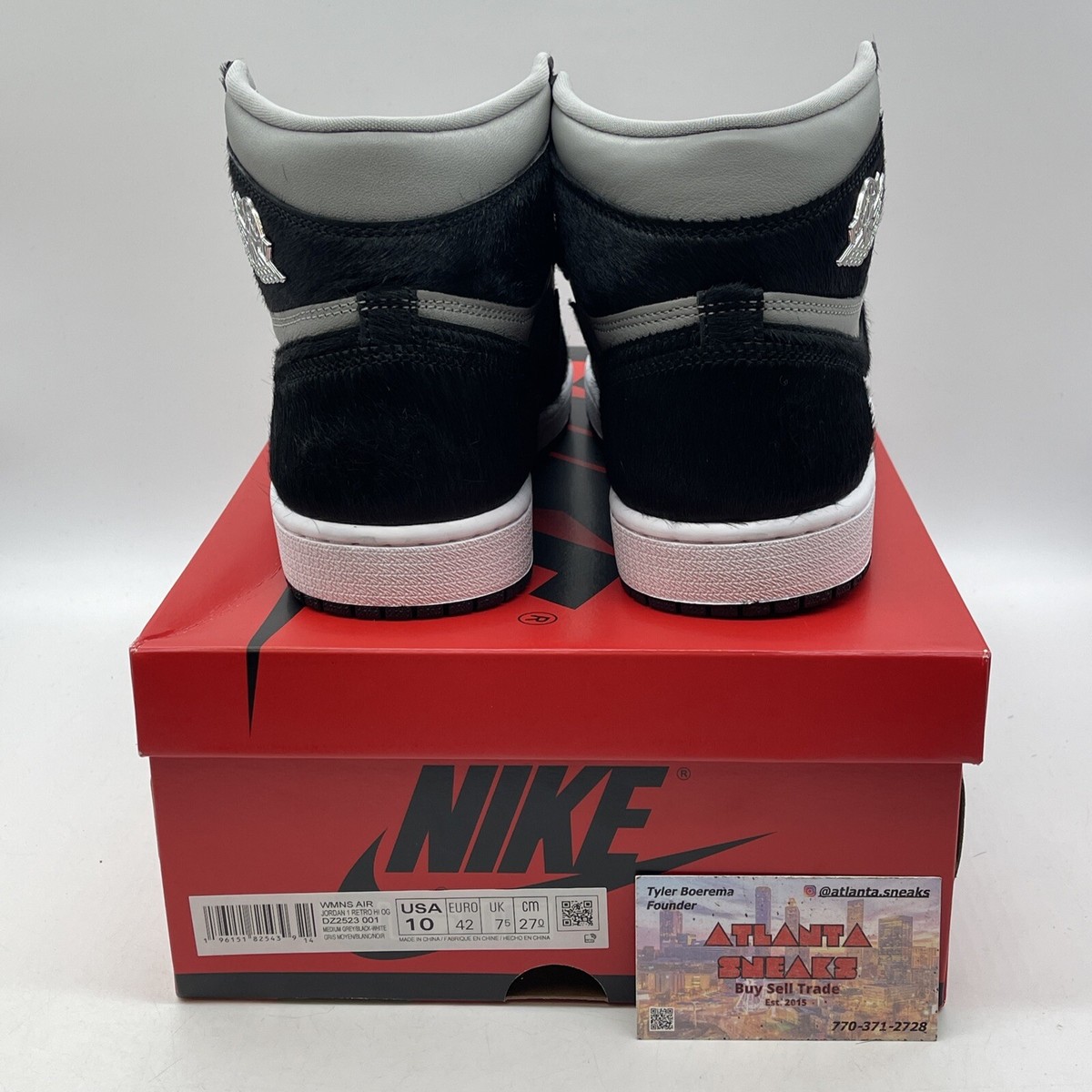 Size 10W - Jordan 1 Retro High OG Twist 2.0 2022 Black Suede Grey