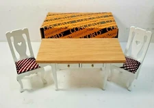 Diningb Room Table & Chairs Dollhouse Furniture  Miniature Concord # 522