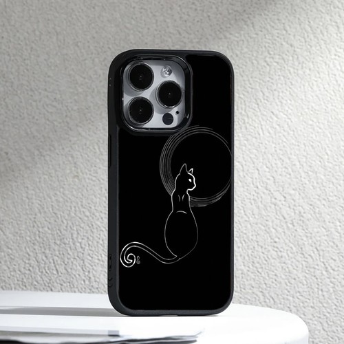 Deluxe Case For iPhone SE4 16E 12 13 14 15 16 Pro Max Design Outline Cat Pattern - 第 12/25 張圖片